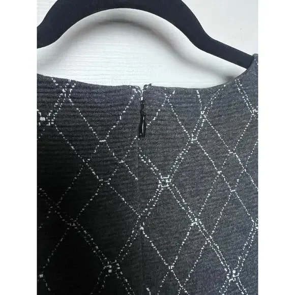 Lands' End Women's Windowpane Plaid Textured Stretch Sheath Dress Size 12 Petite - Picture 7 of 11